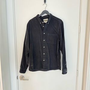 Men’s madewell corduroy button down shirt large black
